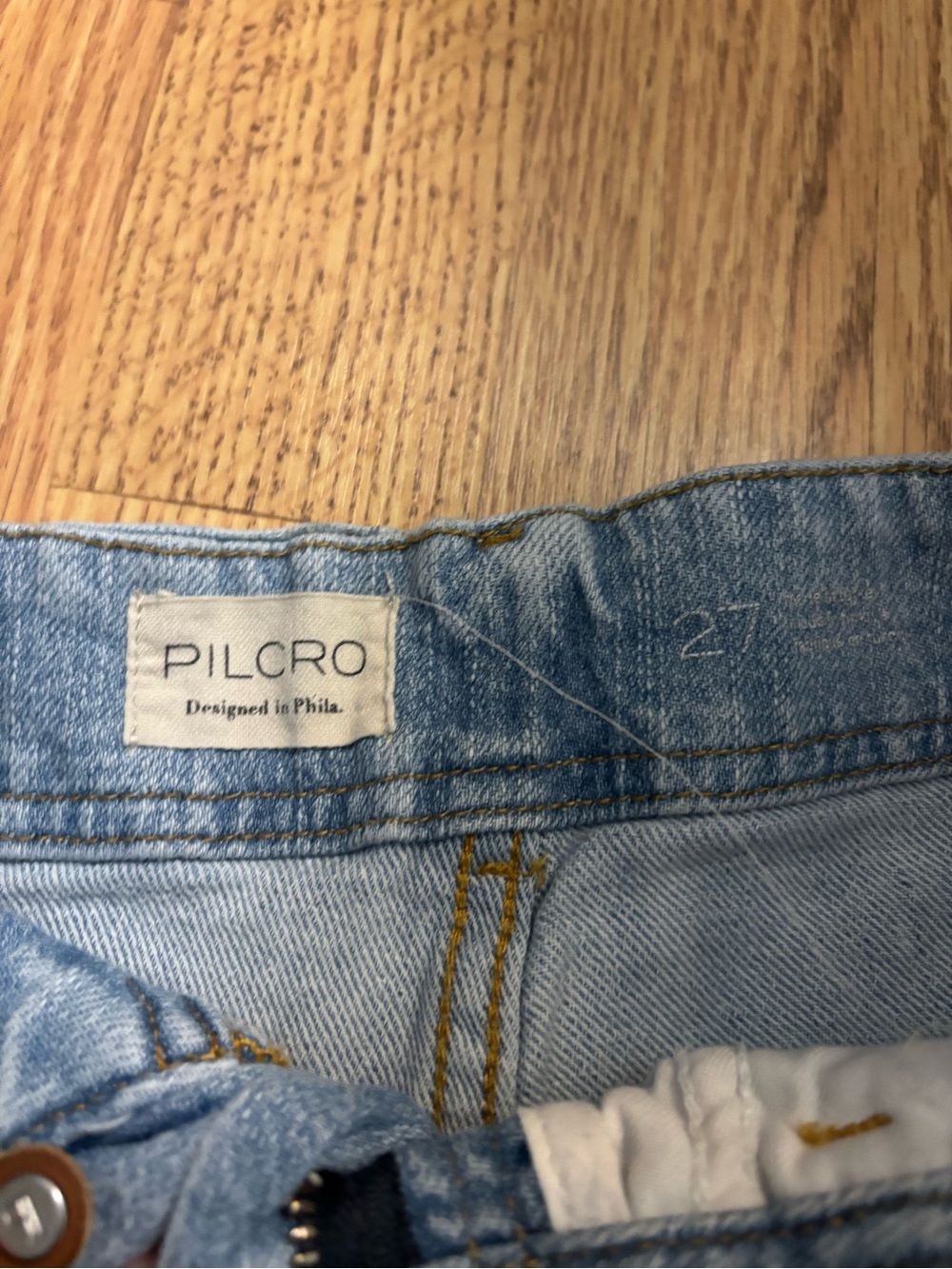 Pilcro Light Blue Wide-Leg Flare Jeans - Picture 3 of 3